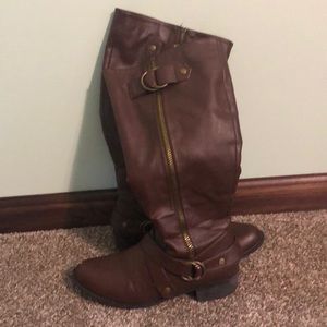 Brown Moto boots